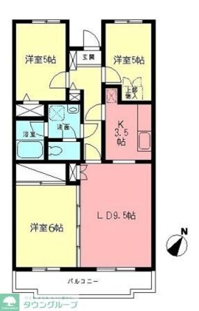 原当麻Mハイツの物件間取画像